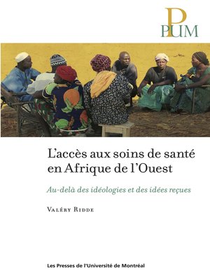 cover image of L'accès au soins de santé en Afrique de l'ouest
